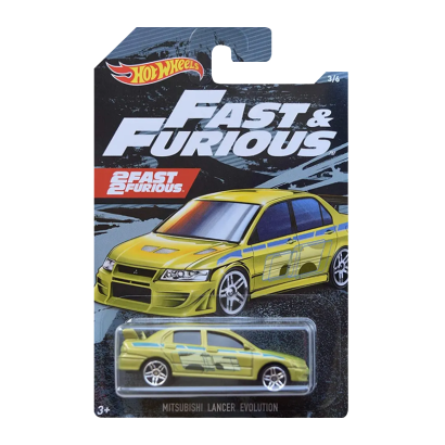 Тематична Машинка Hot Wheels Mitsubishi Lancer Evolution 7 VII Fast & Furious 1:64 FYY56 Green - Retromagaz