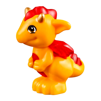 Фигурка Lego Воздух Dragon Elves Baby with Molded Trans-Red Stomac Animals 26090pb03 6145436 Bright Light Orange Б/У - Retromagaz