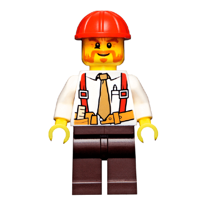 Фигурка Lego Construction 973pb1250 Foreman City cty0529 Б/У - Retromagaz