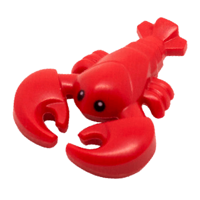 Фігурка Lego Вода Lobster with Black Eyes Pattern Animals 27152pb01 1 6170934 Red Б/У - Retromagaz