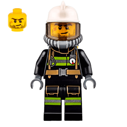 Фігурка Lego Fire 973pb1302 Reflective Stripes with Utility Belt City cty0628 Б/У - Retromagaz