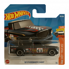 Машинка Базовая Hot Wheels '63 Studebaker Champ Super Treasure Hunt STH Hot Trucks 1:64 HCY14 Black