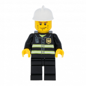 Фигурка Lego Fire 973pb0300 Reflective Stripes White Helmet Cheek Lines City cty0043 Б/У - Retromagaz