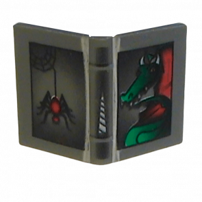 Книга Lego 2 x 3 Dragon and Spider Pattern 33009px4 Dark Grey Б/У