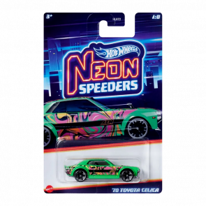 Тематическая Машинка Hot Wheels '70 Toyota Celica Neon Speeders 1:64 HLH72/HRW67 Green - Retromagaz