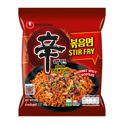 Локшина Nongshim Shin Ramyun Strit Fry Spicy Гостра 131g - Retromagaz