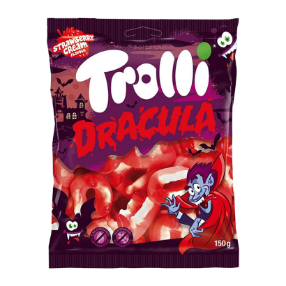 Цукерки Жувальні Trolli Dracula Halloween 150g - Retromagaz