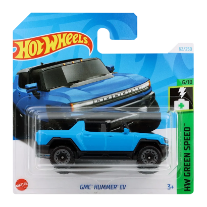 Машинка Базовая Hot Wheels GMC Hummer EV Green Speed 1:64 HTB83 Blue - Retromagaz