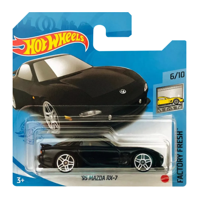 Машинка Базова Hot Wheels '95 Mazda RX-7 Factory Fresh 1:64 GRY28 Black - Retromagaz