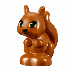 Фигурка Lego Земля Squirrel Friends Elves Green and White Eyes Mouth Pattern Animals 11568pb01 1 6023110 6182215 Dark Orange Б/У