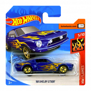 Машинка Базова Hot Wheels '68 Shelby GT500 Flames 1:64 GHD60 Blue - Retromagaz