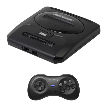 Набір Консоль Sega Mega Drive 2 MK-1631 USA Black Б/У  + Геймпад Бездротовий 8BitDo M30 2.4G Новий - Retromagaz