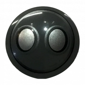 Зброя Lego Щит Circular Convex Face with Silver Ovals Pattern 75902pb25 6151878 Dark Bluish Grey Б/У - Retromagaz