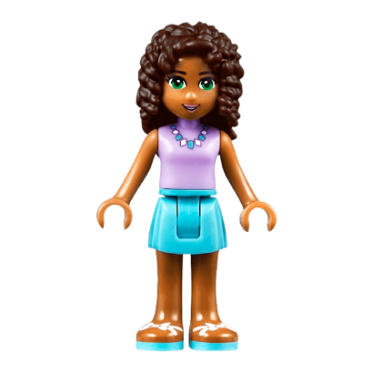 Фігурка Lego Girl Andrea Medium Azure Skirt Friends frnd160 Б/У - Retromagaz