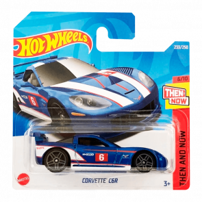 Машинка Базовая Hot Wheels Corvette C6R Then and Now 1:64 HCV35 Blue - Retromagaz