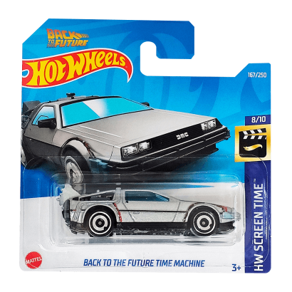 Машинка Базовая Hot Wheels DeLorean DMC-12 Back to the Future Time Machine Screen Time 1:64 HCV54 HHF15 Silver - Retromagaz