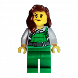 Фигурка Lego Police 973pb2664 Bandit Female with Green Overalls City cty0745 Б/У - Retromagaz