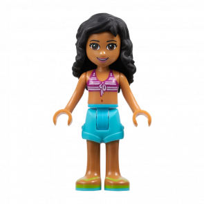 Фигурка Lego Girl Kate Medium Azure Shorts Striped Bikini Top Friends frnd039 Б/У - Retromagaz