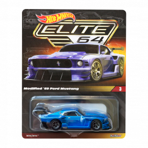 Машинка Premium Hot Wheels Modified '69 Ford Mustang Elite 64 1:64 HGW13 Metallic Blue - Retromagaz