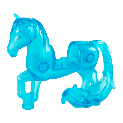 Фігурка Lego Земля Horse Long Swooshy Tail with Metallic Light Blue Eyes Animals 58484c01pb01 58483c01pb01 1 6274769 Trans-Light Blue Б/У - Retromagaz