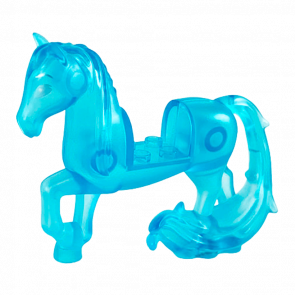 Фігурка Lego Земля Horse Long Swooshy Tail with Metallic Light Blue Eyes Animals 58484c01pb01 58483c01pb01 1 6274769 Trans-Light Blue Б/У