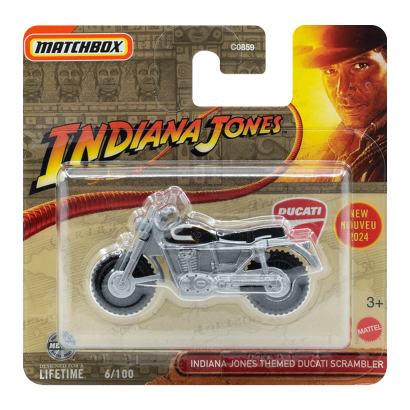 Машинка Большой Город Matchbox Themed Ducati Scrambler Indiana Jones 1:64 HVN38 Black - Retromagaz