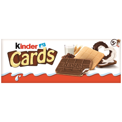 Печенье Kinder Cards 5 Pieces 128g - Retromagaz