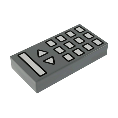 Плитка Lego Декоративная Groove with TV Remote Control Pattern 1 x 2 3069bpb0311 88630pb311 6064373 Dark Bluish Grey Б/У - Retromagaz