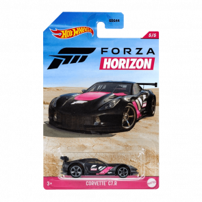 Тематическая Машинка Hot Wheels Corvette C7.R Forza Horizon 1:64 GRP37 Black - Retromagaz