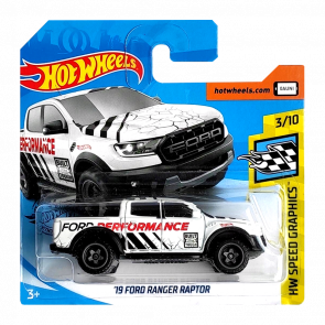 Машинка Базова Hot Wheels '19 Ford Ranger Raptor Speed Graphics 1:64 GHC85 White - Retromagaz