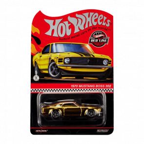 Машинка Premium Hot Wheels '70 Ford Mustang Boss 302 Red Line Club RLC 1:64 HWF17 Yellow - Retromagaz