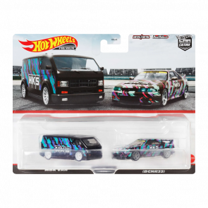 Машинка Premium Hot Wheels MBK Van / Nissan Skyline GT-R (BCNR33) HKS 2-Packs 1:64 HKF53 Black 2шт - Retromagaz