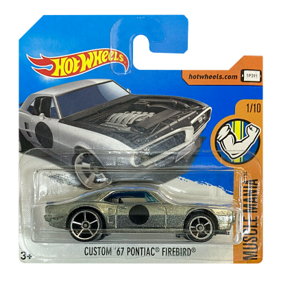 Машинка Базовая Hot Wheels Custom '67 Pontiac Firebird Muscle Mania 1:64 DTW82 Silver - Retromagaz