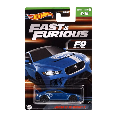 Тематическая Машинка Hot Wheels Jaguar XE SV Project 8 Fast & Furious 1:64 HNR88/HNT09 Blue - Retromagaz