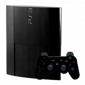 Консоль Sony PlayStation 3 Super Slim Модифікована 500GB Black + 5 Вбудованих Ігор Б/У - Retromagaz