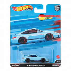 Машинка Premium Hot Wheels Porsche 911 GT3 RS Deutschland Design 1:64 HCJ94 Light Blue - Retromagaz