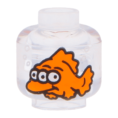 Фігурка Lego Вода Head without Face 3-Eyed Orange Fish Pattern Animals 3626cpb1109 6069899 Trans Clear Б/У - Retromagaz