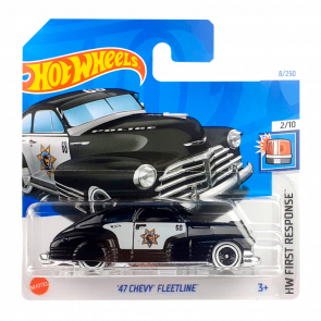 Машинка Базова Hot Wheels '47 Chevy Fleetline Treasure Hunts First Response 1:64 HTF15 Black - Retromagaz