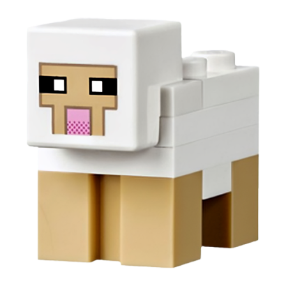 Фігурка Lego Minecraft Sheep White Brick 2 x 2 on Back Built Games minesheep01 Б/У - Retromagaz