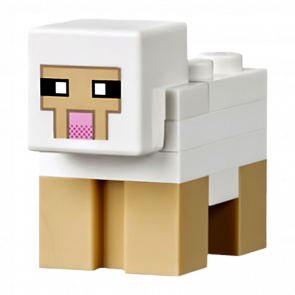 Фігурка Lego Minecraft Sheep White Brick 2 x 2 on Back Built Games minesheep01 Б/У - Retromagaz