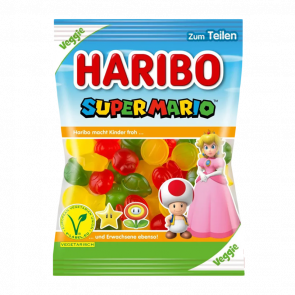 Конфеты Жевательные Haribo Super Mario Princess Peach Vegetarian Veggie - Retromagaz