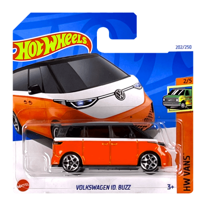 Машинка Базовая Hot Wheels Volkswagen ID. Buzz Vans 1:64 HTB94 Orange - Retromagaz