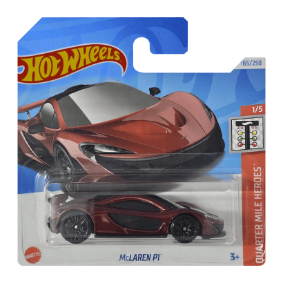 Машинка Базовая Hot Wheels McLaren P1 Quarter Mile Heroes 1:64 HTD92 Red - Retromagaz