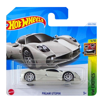 Машинка Базова Hot Wheels Pagani Utopia Exotics 1:64 HRY83 Grey - Retromagaz