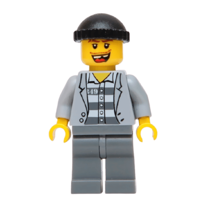 Фигурка Lego Police 973pb0798 Prisoner Jacket over Prison Stripes City cty0299 Б/У - Retromagaz