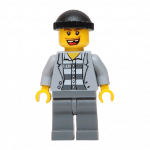 Фігурка Lego Police 973pb0798 Prisoner Jacket over Prison Stripes City cty0299 Б/У