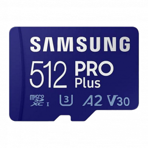 Карта Пам'яті Samsung Pro Plus UHS-I U3 V30 A2 + SD Adapter 512GB - Retromagaz