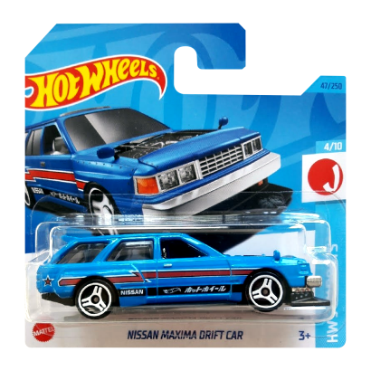 Машинка Базовая Hot Wheels Nissan Maxima Drift Car J-Imports 1:64 HKK65 Light Blue - Retromagaz