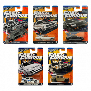 Набір Тематична Машинка Hot Wheels Decades of Fast & Furious 2024-2 HNR88 5шт - Retromagaz