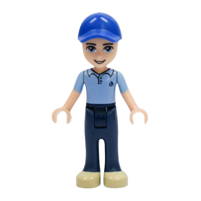 Фігурка Lego Boy Andrew Dark Blue Trousers Medium Blue Polo Shirt Friends frnd066 1 Б/У - Retromagaz